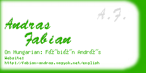 andras fabian business card